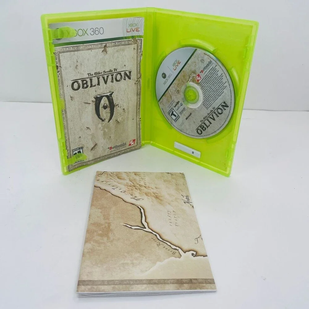 The Elder Scrolls IV 4: Oblivion (Microsoft Xbox 360, 2006) Complete W/ Manual